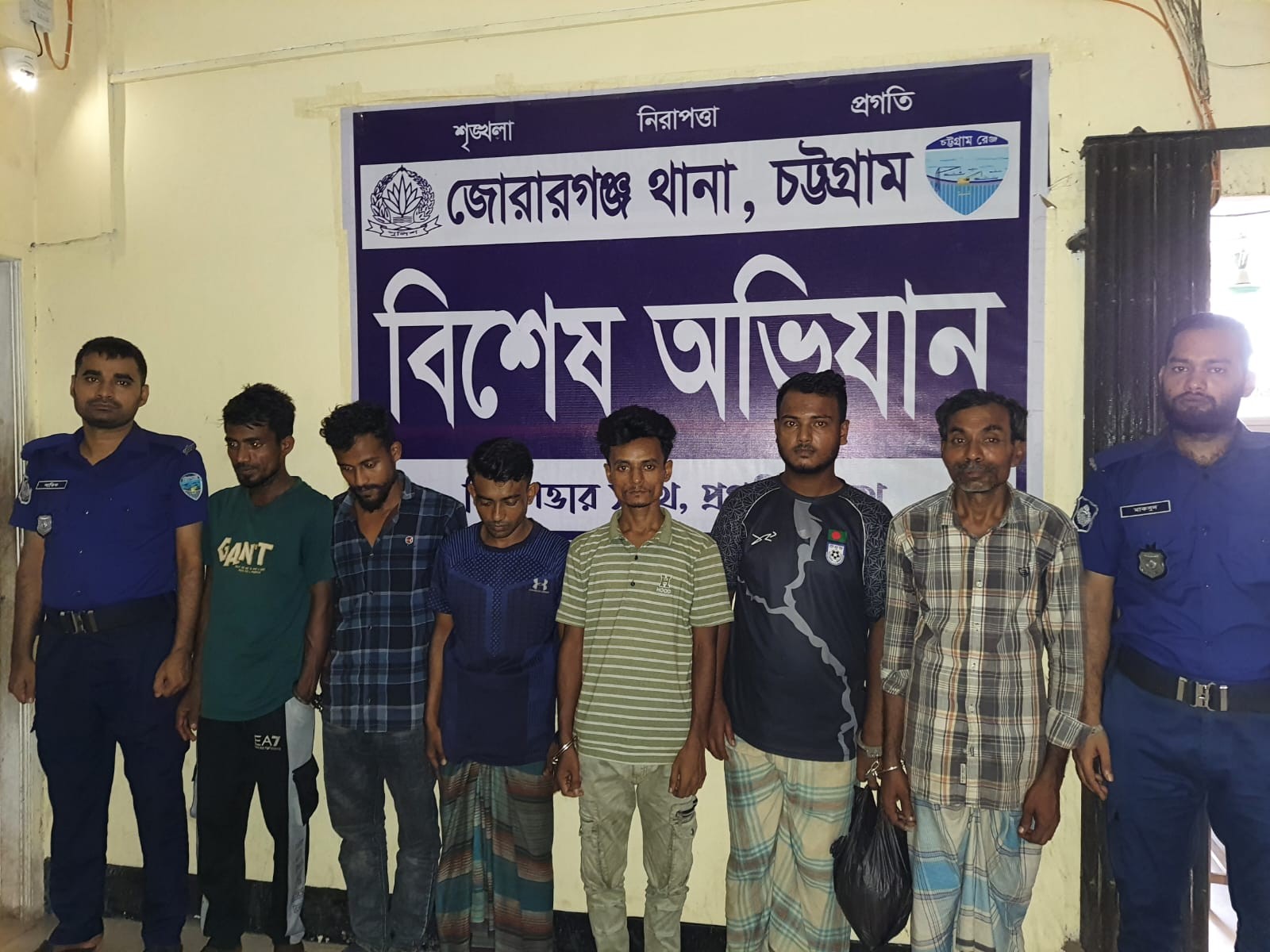 জোরারগঞ্জে পুলিশের মাদকবিরোধী অভিযান, ৬ মাদকসেবীর কারাদণ্ড